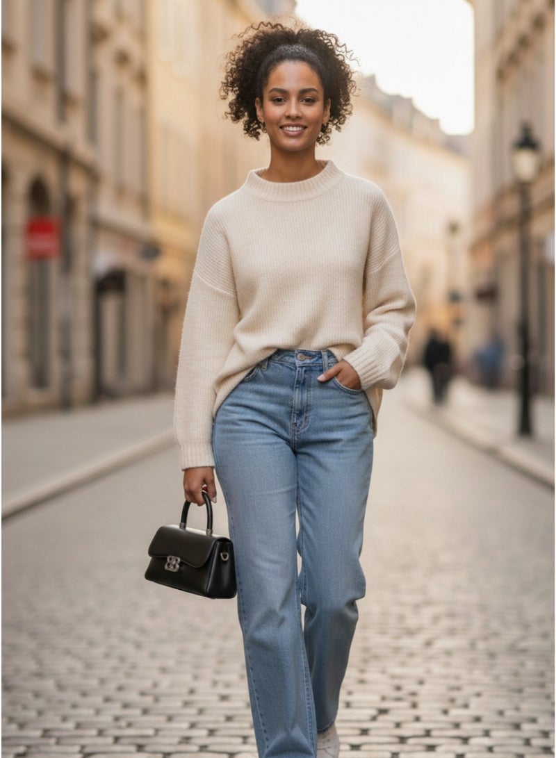 BB Women's Structured Trapezoid Satchel – Premium Top-Handle Handbag with Metallic Logo and Flap Closure – Black - Image 5